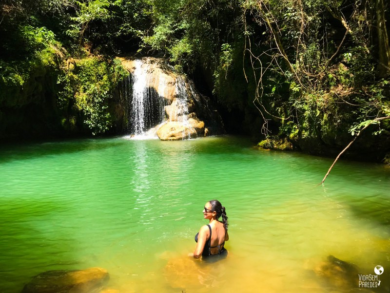 O que fazer em Mambaí, Goiás: cachoeira Poço Azul