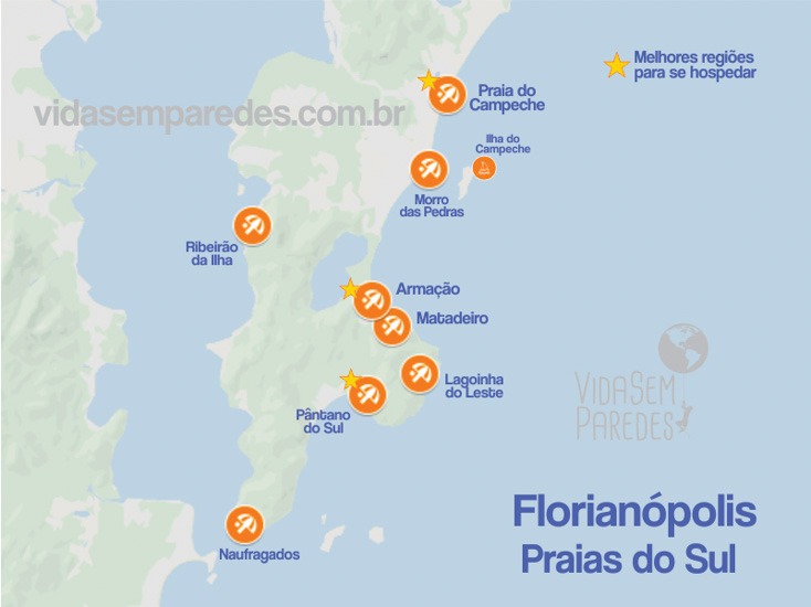 combat Couple Word Praias de Florianópolis: 19 que você precisa conhecer [com mapa]