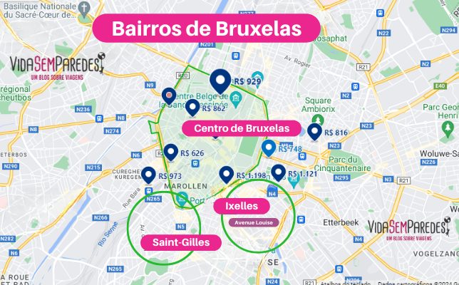 mapa bairros bruxelas