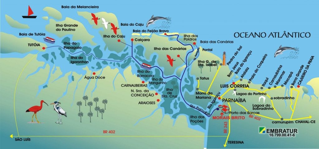 mapa delta do parnaiba