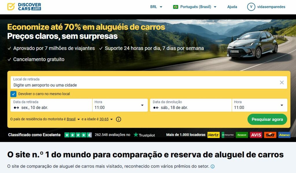 plaformas de aluguel de carro